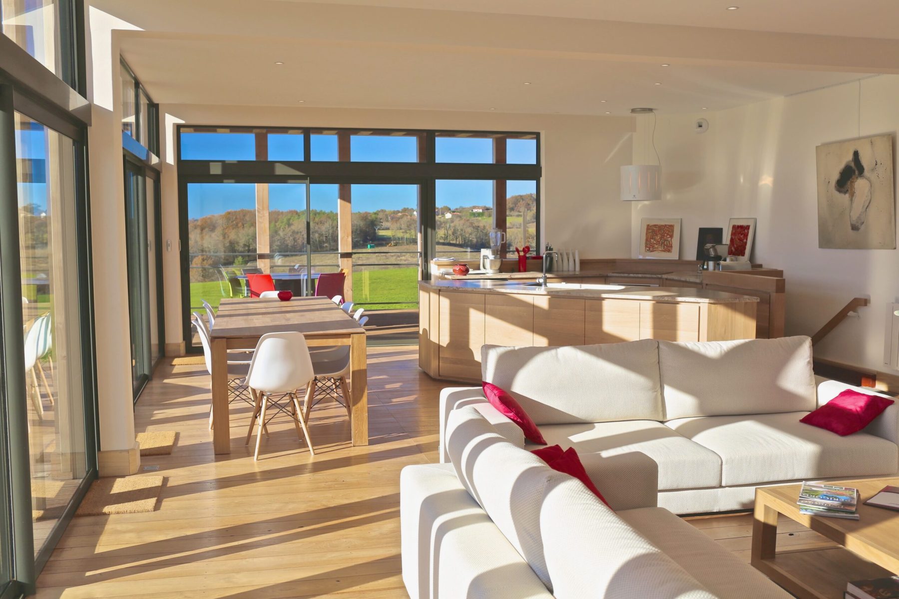 Montagenet -Gîte Lotus - Salon et cuisine